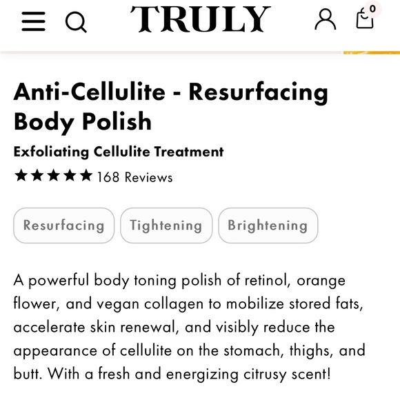 TRULY. BEAUTY- NWT Anti cellulite resurfacing body polish FULL SIZE - Picture 4 of 6